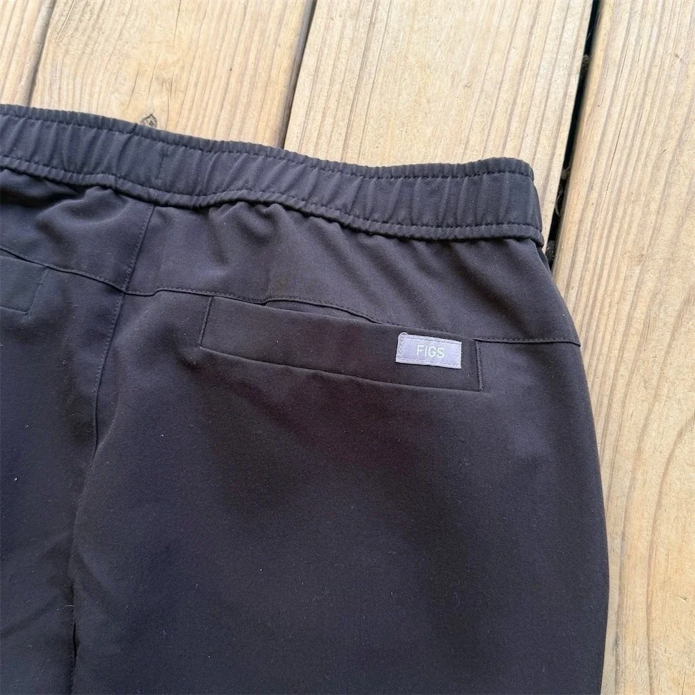 FIGS Technical Collection Men's Jogger Scrub‎ Pants Black Size M Drawstring